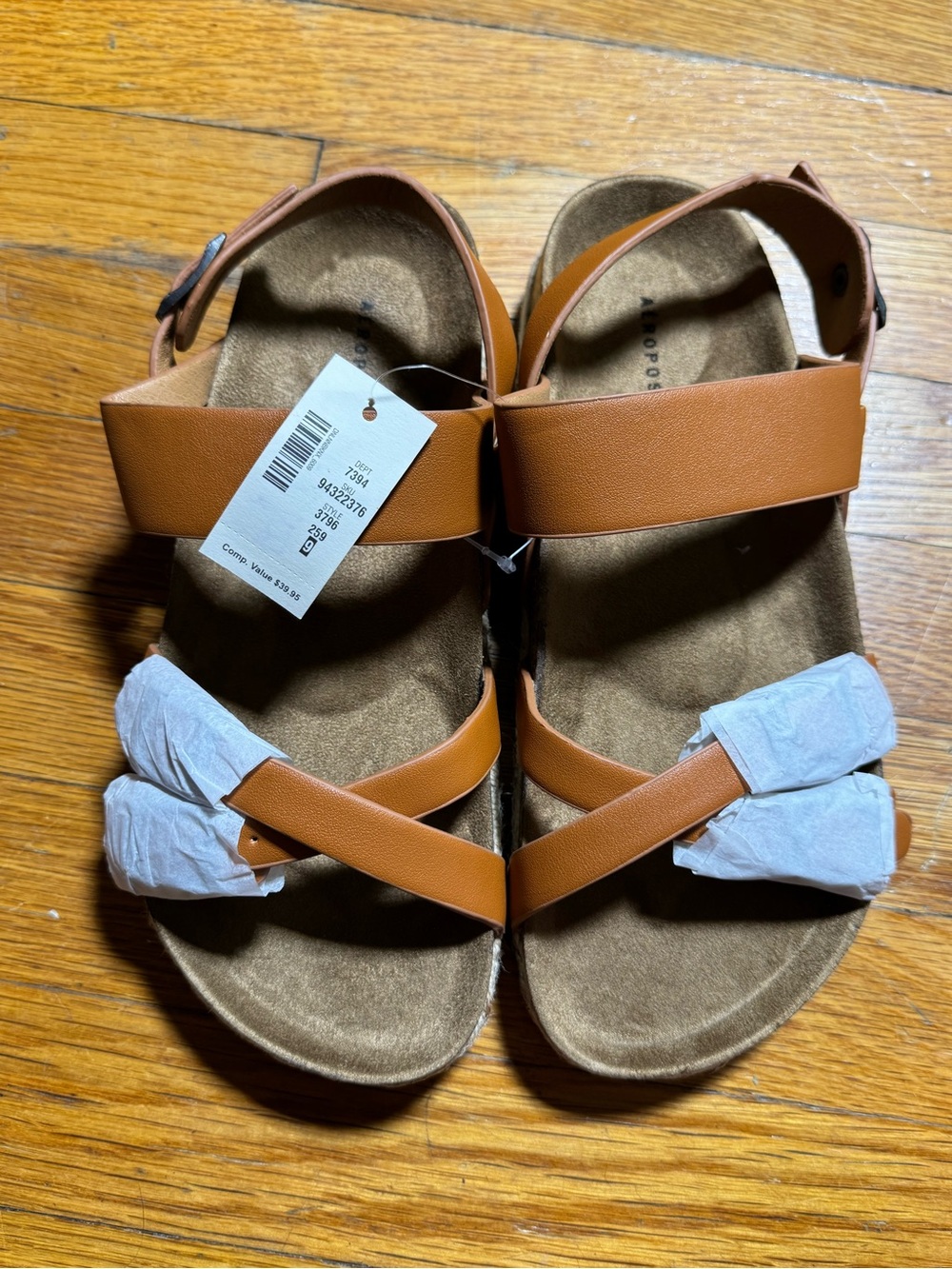 Aeropostale Girls Tan Strappy Sandals